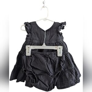 GAP Black Ruffled Muslin Kids Baby Dress Set